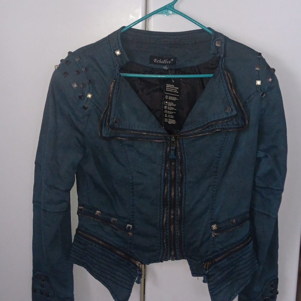 Echolove Teal Studded Jacket